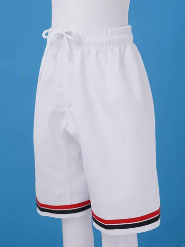Vista 4 de Kaerm Pantalones cortos deportivos casuales con cordón Taekwondo para correr y correr