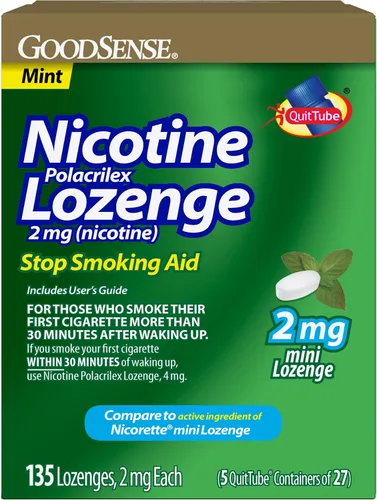 Vista 13 de GoodSense Pastilla Polacrilex de nicotina de 2 mg, sabor a cereza, ayuda para dejar de fumar, 72