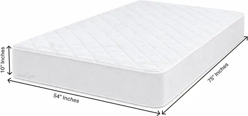 Vista 2 de Oliver & Smith - Colchón de tamaño matrimonial de 10 pulgadas de espuma viscoelástica fresca y resortes híbridos con funda transpirable, cómoda