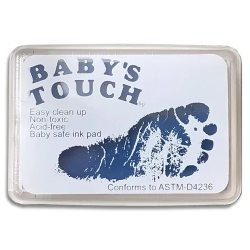 Vista 5 de Almohadillas de tinta de impresión Baby's Touch, para pies y manos, seguro y reutilizable, Negro