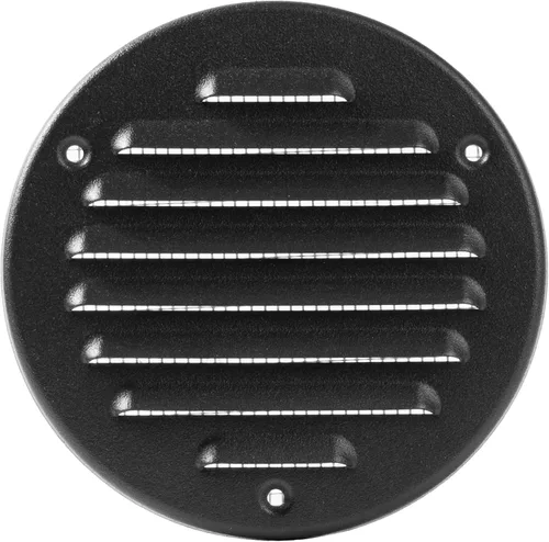 Vista 17 de Vent Systems - Cubierta de rejilla de ventilación de aire de alero rectangular de metal negro de 3 x 10 pulgadas (interior), deflector