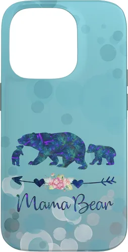 Vista 17 de iPhone 12 Pro Max - Carcasa para iPhone 12, diseño floral, color azul claro
