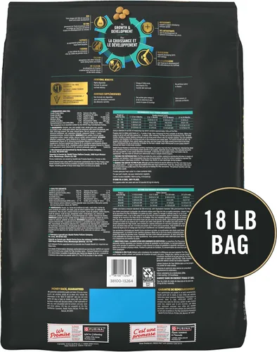 Vista 5 de Purina Pro Plan Alimento seco para cachorros de raza grande, fórmula de pollo y arroz, bolsa de 18 libras