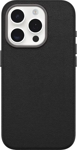 Vista 22 de OtterBox Funda protectora de piel para iPhone 15 Symmetry Series Cactus para MagSafe, color negro ASH (negro), delgada, premium, funda protectora