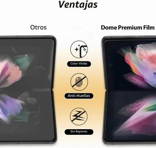 Vista 2 de DOME GLASS Whitestone GEN Film Protector de pantalla para Samsung Galaxy Z Fold 3 (2021) Protector de pantalla de película PET transparente HD
