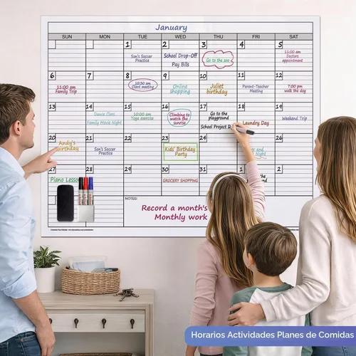 Vista 9 de Calendario magnético extra grande de borrado en seco, 38 x 50 pulgadas