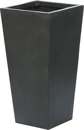 Vista 8 de LuxenHome - Macetas altas para plantas de interior, macetas cónicas negras para plantas de exterior, macetas de 18.5 pulgadas para exteriores e