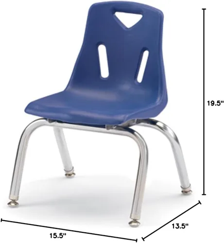 Vista 2 de Berries silla apilable con patas cromadas