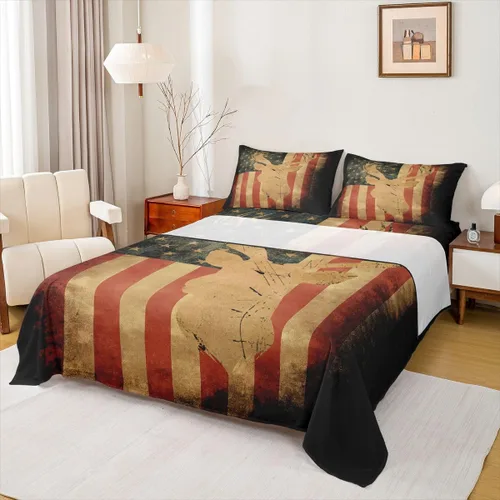 Vista 21 de Erosebridal Happy Camping - Juego de sábanas tamaño individual para niños, diseño de animales del bosque del bosque, para bebés, niños y niñas