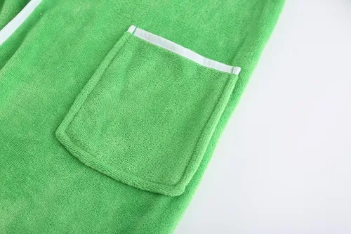Vista 4 de Bata de baño suave para niños y niñas, bata de toalla 100% algodón turco