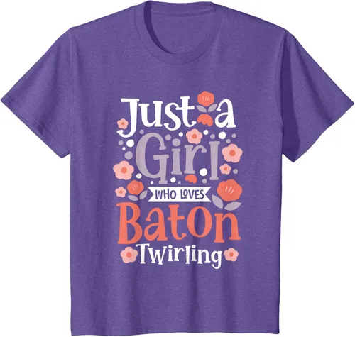 Vista 58 de A Girl Who Loves Baton Twirling - Camiseta de giro Majorette Twirler, Negro