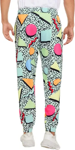 Vista 2 de Pantalones deportivos retro de los años 80 y 90 para hombres y mujeres, pantalones de entrenamiento vintage, pantalones deportivos, trajes