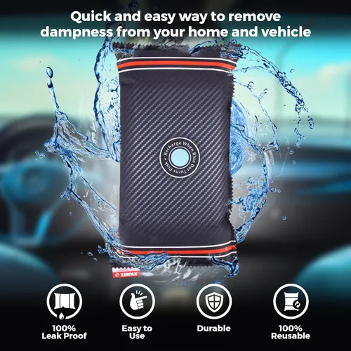 Vista 3 de Zarpax Deshumidificador de coche Mega Pack – Absorbe la humedad y la condensación – 100% a prueba de fugas – Reutilizable (2.2lbs/1kg)