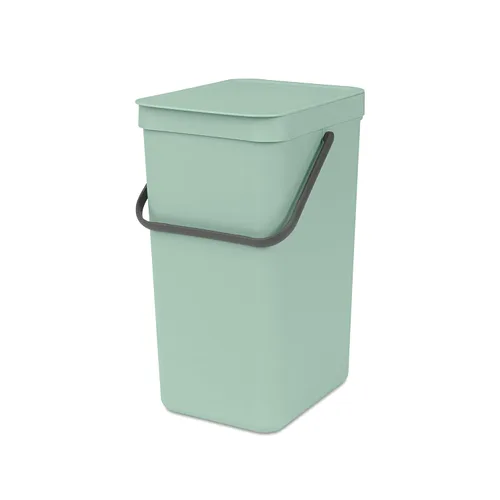 Vista 14 de Brabantia Sort & Go Cubo de Reciclaje 3.2 Galones (Verde Jade) Cubo de Basura de Plástico Eficiente en Espacio con Asa, Tapa Removible y Que