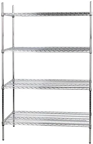 Vista 302 de Kit de 4 estantes de epoxi verde NSF de 21 x 72 pulgadas con postes de 86 pulgadas, estantería de almacenamiento resistente, kit de estantería