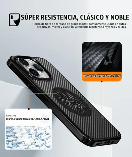 Vista 3 de Funda de refrigeración para iPhone 14 Max Pro, iPhone 14 Pro Max, disipación de calor [compatible con MagSafe], sin carga inalámbrica