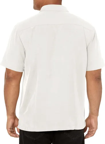 Vista 2 de Quiksilver Camisa con cuello floral de 4 botones para hombre
