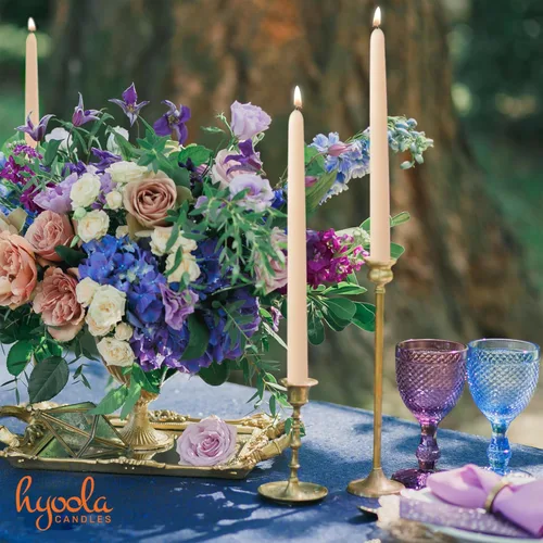 Vista 7 de Hyoola Tall Taper Candles - Vela de cena sin goteo de 10 pulgadas, sin perfume, cera de parafina con mechas de algodón, 8 horas de tiempo
