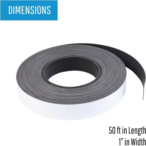 Vista 2 de MasterVision Rollo de cinta magnética de borrado en seco, 1" x 50' blanco