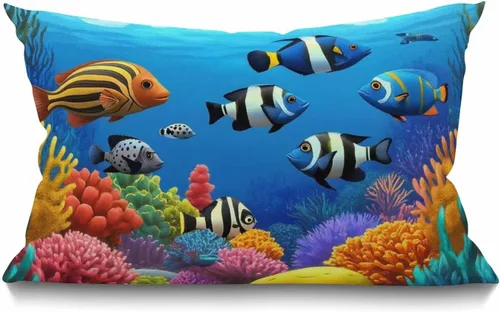 Vista 16 de Smooffly Funda de almohada rectangular rectangular rectangular con diseño de estrella de mar de playa y estrella de mar, funda de cojín de lino