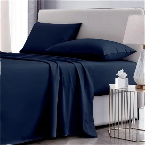 Vista 6 de Juego de ropa de cama de 800 hilos, 4 piezas, 100% algodón egipcio, color negro, juego de ropa de cama de algodón de fibra larga, tejido de satén