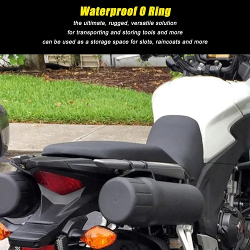 Vista 2 de KIMISS - Tubo universal para herramientas todoterreno para motocicleta, tubo de herramientas de 4.9 pulgadas con cintas rodantes, universal