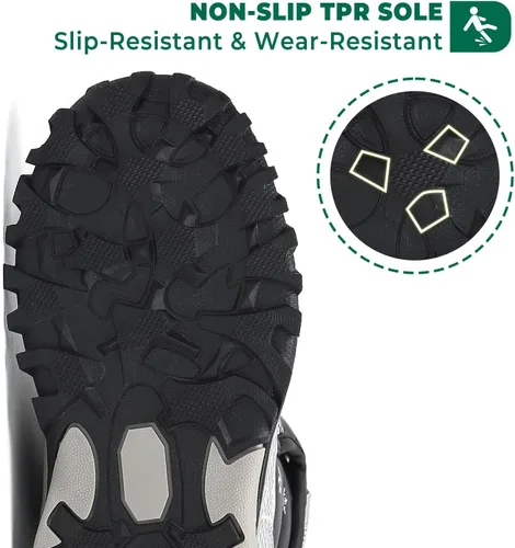 Vista 6 de Mishansha - Botas de nieve para niñas, niños niños pequeños niños grandes invierno, cálidas, impermeables, antideslizantes, anti colisión, corte