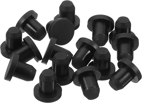 Vista 32 de uxcell 16 Piezas de Tapones de Goma Negros, 2.7mm para Agujeros de Enchufe de 2-2.5mm/0.08-0.1