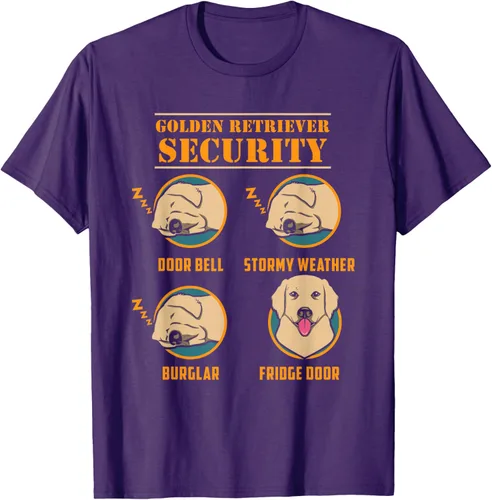 Vista 66 de Camisa Golden Retriever de seguridad Golden Retriever para perro divertido, Negro, S