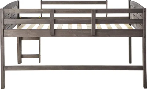 Vista 5 de Donco Kids Louver Twin Antique Grey Modular Low Loft Bed - Grupo B