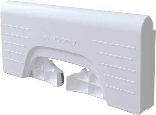 Vista 2 de Squatty Potty Fold N Stow Taburete plegable compacto para inodoro, blanco, 8 pulgadas, 1 libra