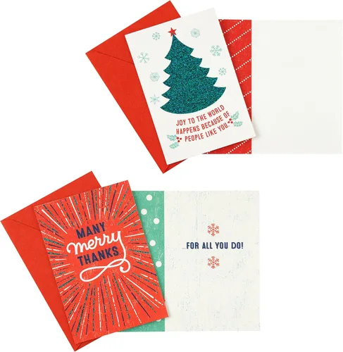 Vista 6 de Hallmark Surtido de tarjetas de agradecimiento de Navidad (10 tarjetas y 10 sobres)