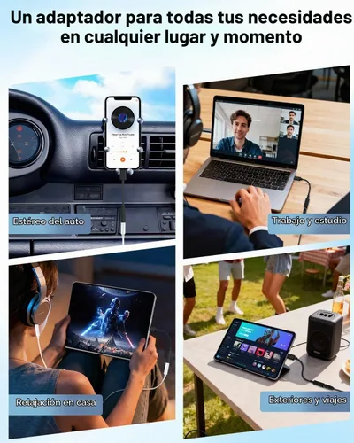 Vista 7 de Seulliya Adaptador USB C a conector de auriculares de 0.138 in para iPhone 15/16 Pro/Max, adaptador DAC de audio de alta resolución, convertidor
