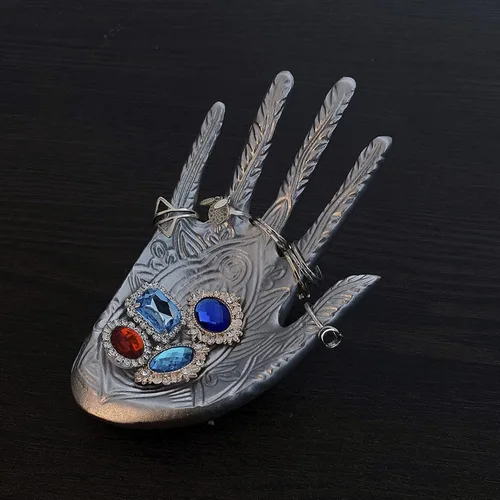 Vista 5 de Lemonandeus Buda - Bandeja para anillos de joyería (plata)
