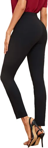Vista 2 de SweatyRocks - Elegantes pantalones ajustados de cintura alta y elástica para mujer
