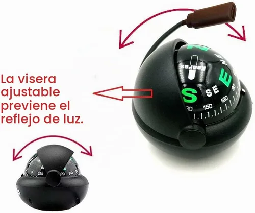 Vista 3 de KanPas Bola de brújula automotriz para coche o barco