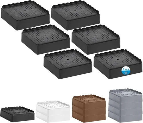 Vista 20 de Elevador de cama de 1 pulgada, 2 pulgadas, 3 pulgadas, 4 pulgadas de alta resistencia, elevador de muebles ajustable para mesa, escritorio, sofá