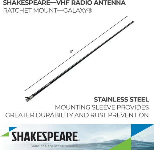 Vista 2 de Shakespeare Antena marina 5401-XT Galaxy Black de 4 pies