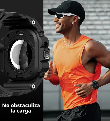 Vista 7 de ULTIMAL Funda resistente con correa para Apple Watch de 1.732 pulgadas, compatible con Apple Watch Ultra 4/3/2/1, grado militar, a prueba de golpes