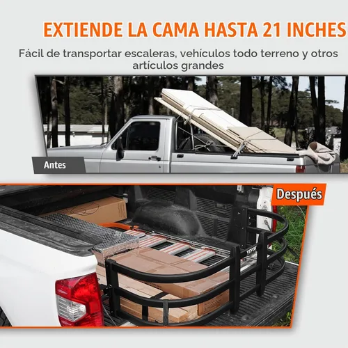 Vista 3 de VEVOR Extensor de Caja de Camión, para Ford Super Duty, Dodge Ram 1500/2500/3500, Toyota Tundra, Nissan Titan, Chevrolet Silverado, GMC Sierra
