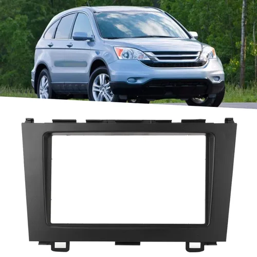 Vista 3 de Fydun Panel estéreo de audio, DVD de coche estéreo de audio fascia panel de tablero 2 Din Frame Trim Kit negro para CRV 07-10