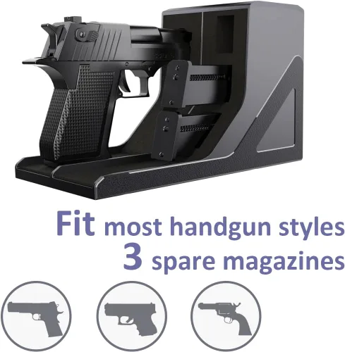 Vista 2 de SUMING Cartuchera Universal para Pistola, Soporte para Pistola para Arma de Fuego, Porta Pistola Protectora para Arma de Seguridad, Compatible