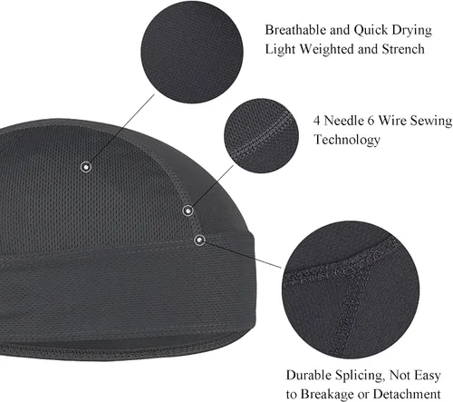 Vista 2 de SUZALA Doo Rag que absorbe el sudor, forro de casco de enfriamiento de trapo de rocío, casco transpirable para hombres y mujeres