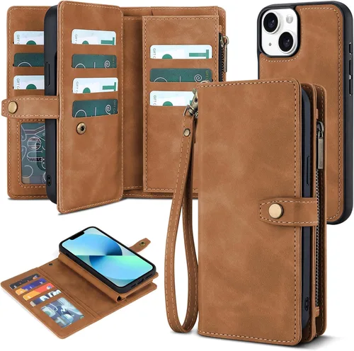 Vista 41 de TwoHead Funda tipo cartera para iPhone 12 Pro Max con tarjetero, funda magnética desmontable para teléfono 12 Pro Max, piel sintética, a prueba
