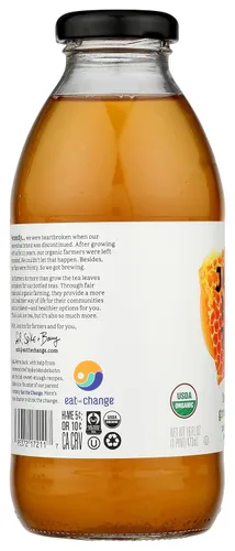 Vista 5 de Eat The Change Just Ice Tea Té verde miel orgánico, Kosher, 16 onzas líquidas (paquete de 12)