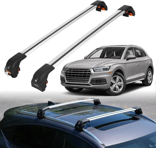Vista 15 de ERKUL Barras Transversales de Techo para Audi Q3 2012-2018 Barras Transversales de Aluminio con Candado Antirrobo para Techo Compatible con Negro