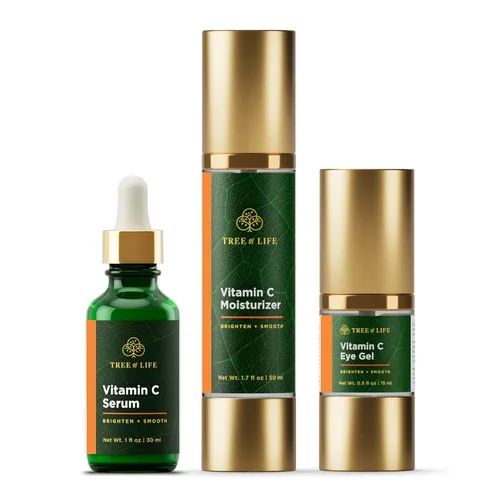 Vista 10 de Tree of Life Beauty Ultimate Skin Care Set, iluminador, reafirmante, hidratante, hidratante, iluminador, régimen completo de cuidado facial - Suero