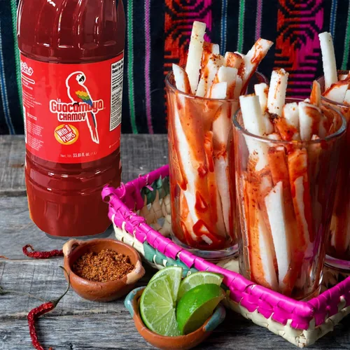 Vista 6 de La Guacamaya Chamoy (33.81 fl oz) - Caramelo de Chamoy - Dip de Chamoy - Salsa de Chamoy para frutas - Pasta de Chamoy - Pasta de borde de Chamoy