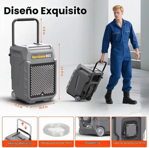 Vista 7 de Abestorm - Deshumidificador comercial con bomba para sótanos (170 pintas)
