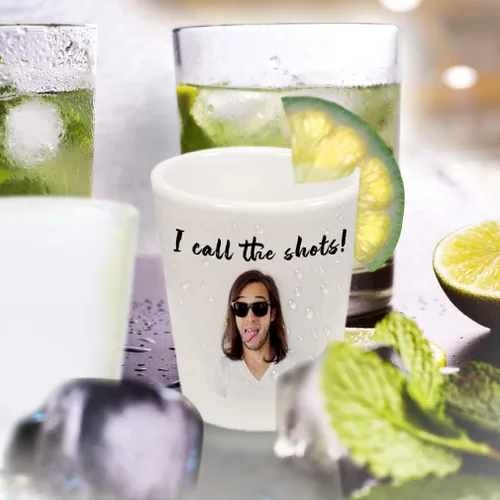 Vista 4 de Vasos de Chupito Accesorios de Bar Foto Personalizada Imagen y Texto Suministros de Bar de Alcohol 1 Vaso de Cerámica 2 Oz